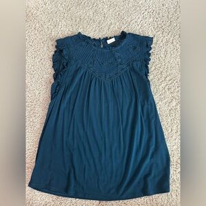 Elegant Navy Blue Women's Blouse